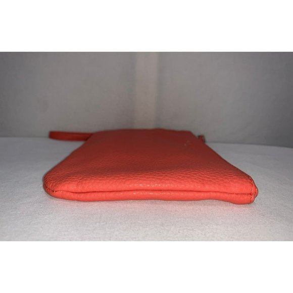 Adrienne Vittadini Charging Wallet Wristlet Pouch RFID Protection Coral Silver - Picture 6 of 11